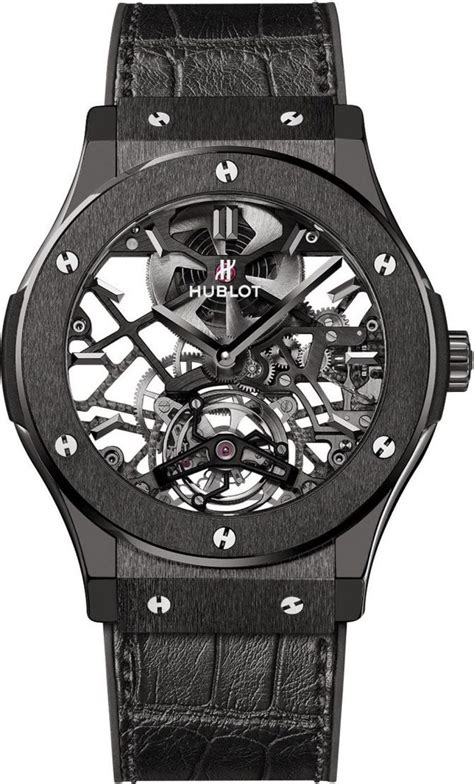 hublot classic fusion skeleton tourbillon all black price|hublot skeleton tourbillon.